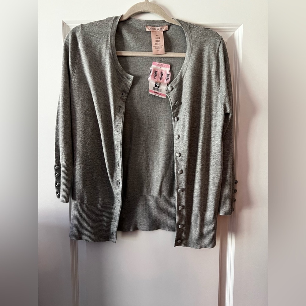Philosophy gray cardigan